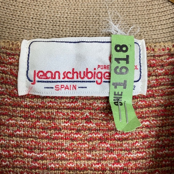 JEAN SCHUBIGER 100% PURE NEW WOOL VEST ARGYLE DESIGN MADE IN SPAIN SIZE 40 - Picture 8 of 9